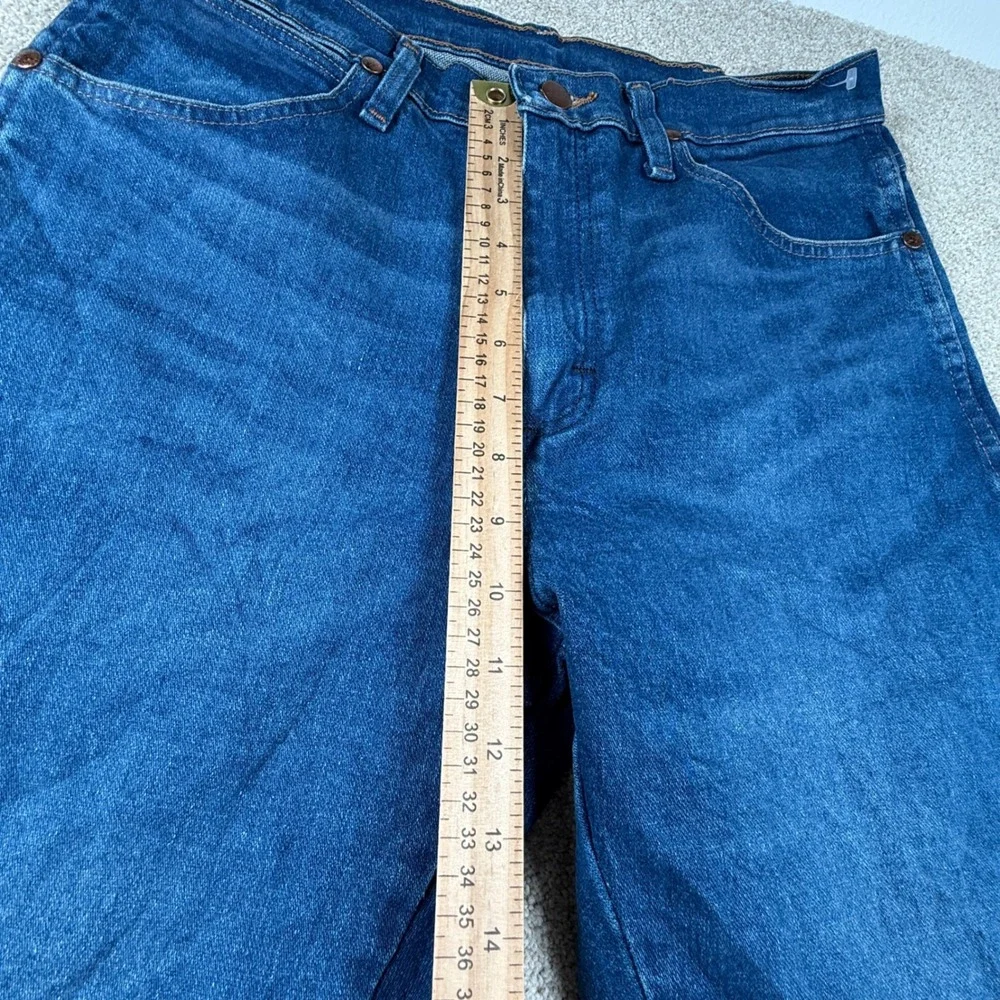 Wrangler Cowboy Cut‎ Straight Leg Blue Denim Jeans Mens 31x29.5 High Rise